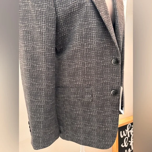 DUCHAMP CROSSHATCH PLAID KNIT SPORTCOAT Men’s NWT 36R